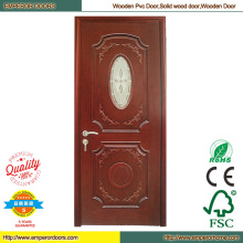Simple puerta de madera dormitorio de madera puerta puerta de PVC de la máquina